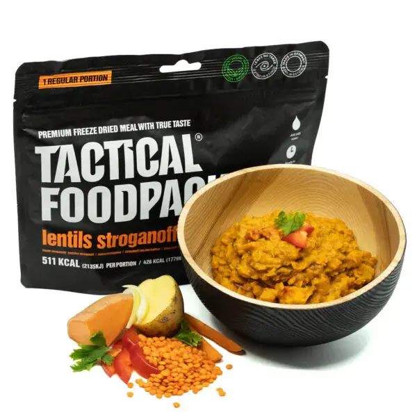 Lentil Stroganoff Ready-to-Eat Meal – Shelf-Stable & Vegetarian