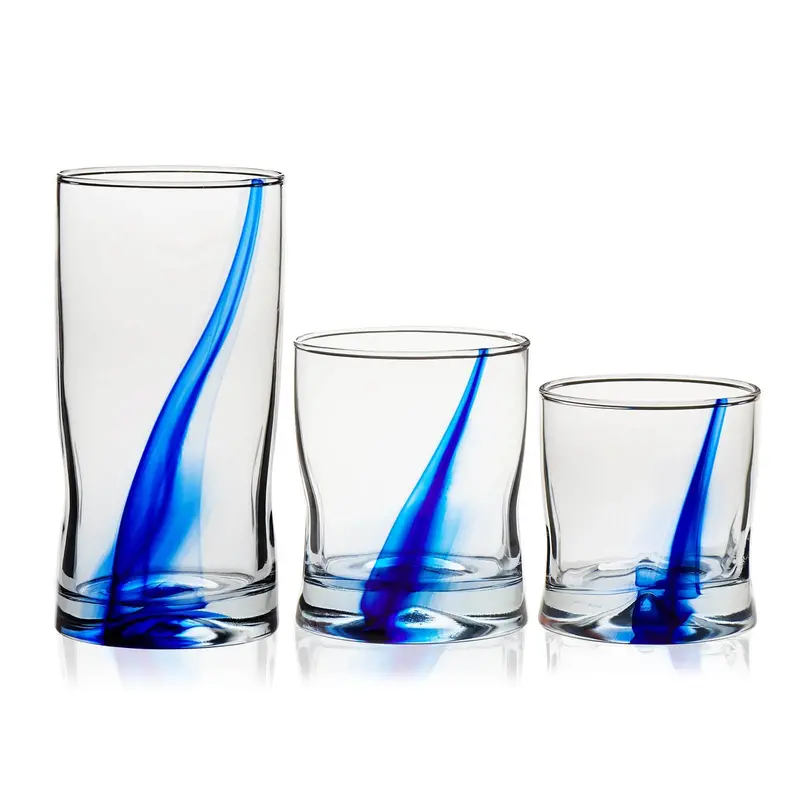 Libbey Blue Ribbon Impressions Glassware Collection – Case of 12 (Multiple Sizes)