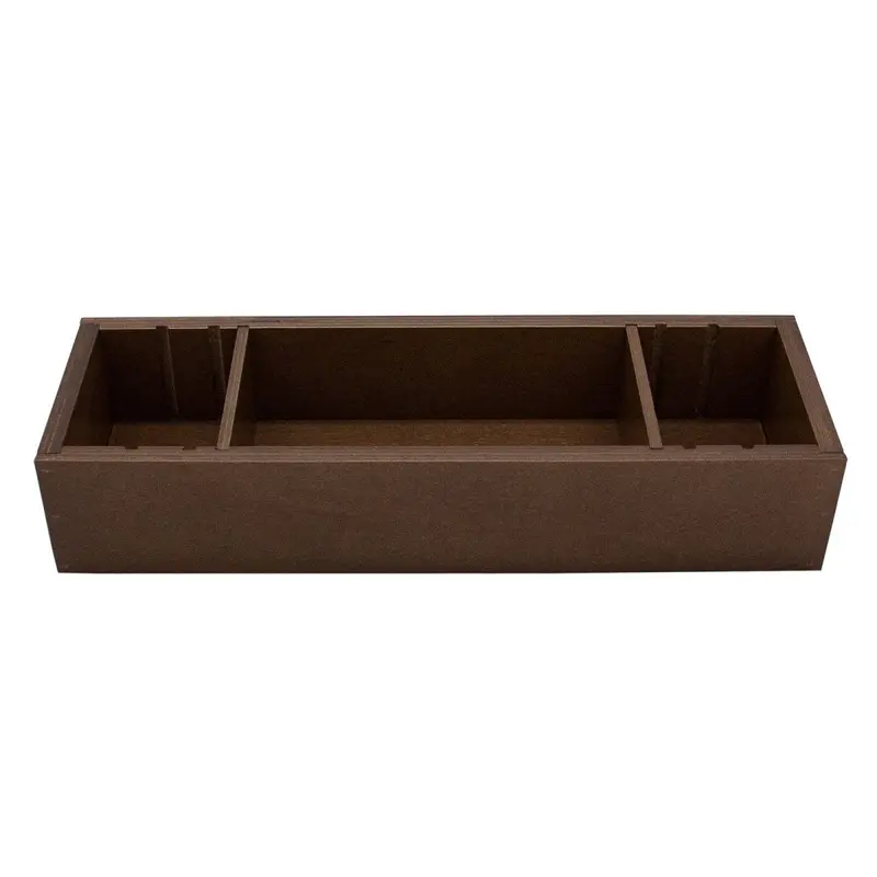 Light-Stained Wooden Condiment Caddy