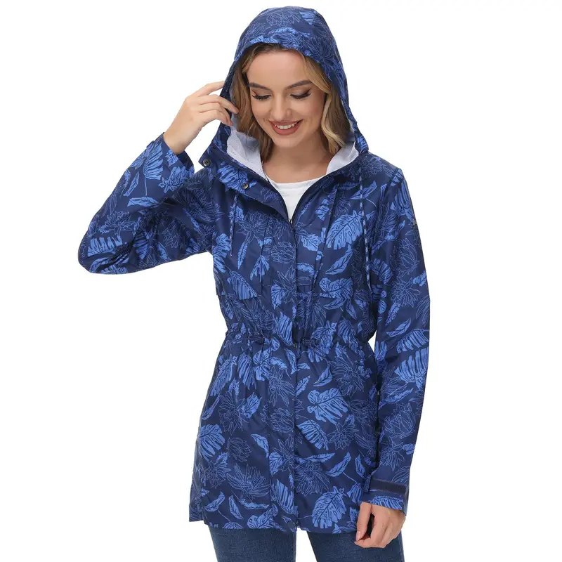 Lightbare Women’s Water-Resistant Ripstop Rain Jacket (LB02W)