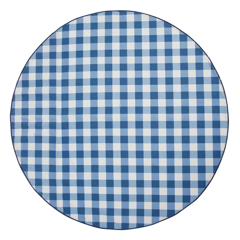 Love Rug – Gingham Mineral Round Area Rug (180 cm / 70″)