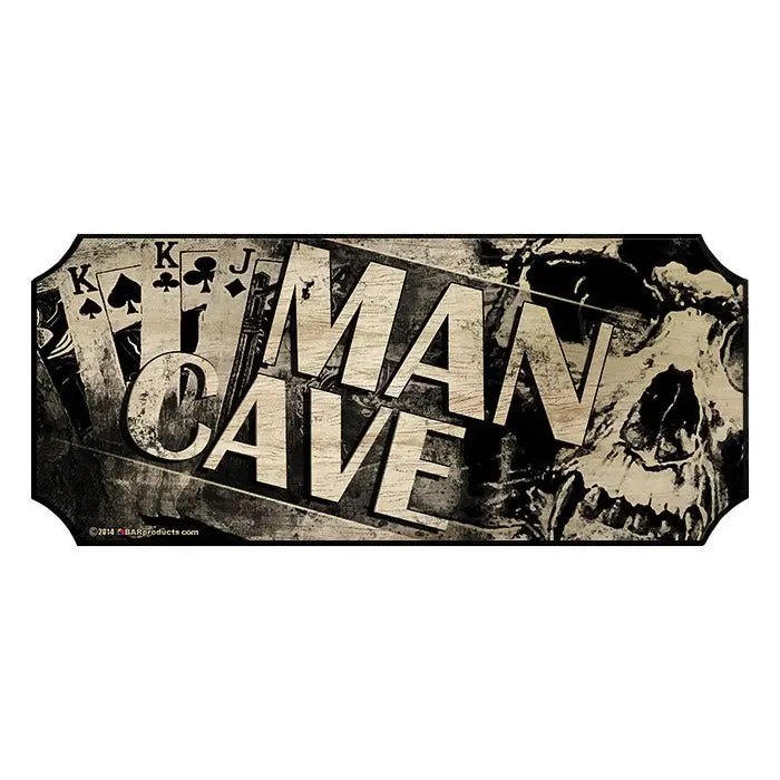 Man Cave-Themed Wooden Plaque – Kolorcoat™ Bar Sign for Game Rooms