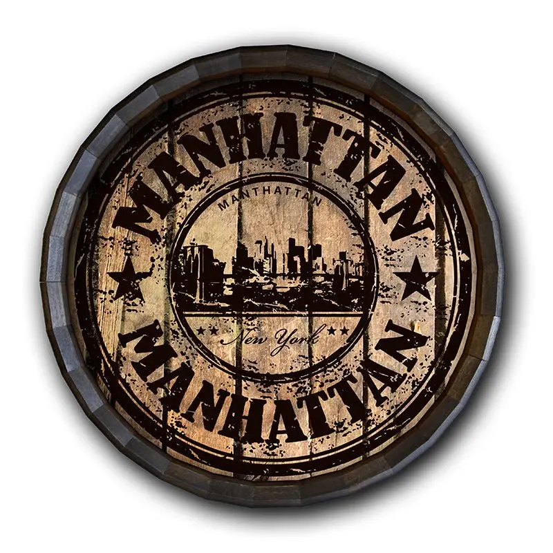 Manhattan Barrel-Top Vintage Tavern Sign