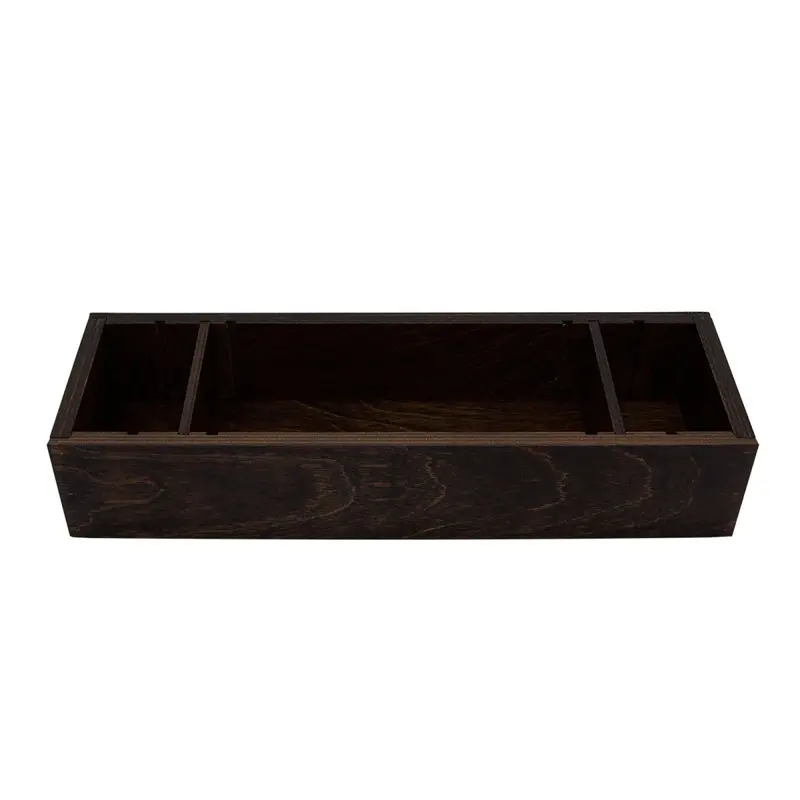 Medium-Dark Stained Wooden Condiment Organizer