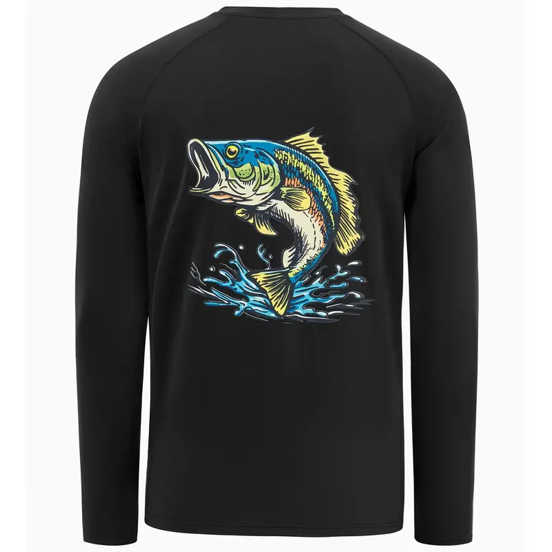 Men’s Angler-Inspired Graphic Long-Sleeve T-Shirt