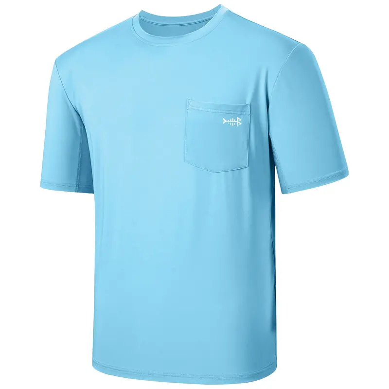 Men’s UPF 50+ Short-Sleeve Sun Shirt with Chest Pocket