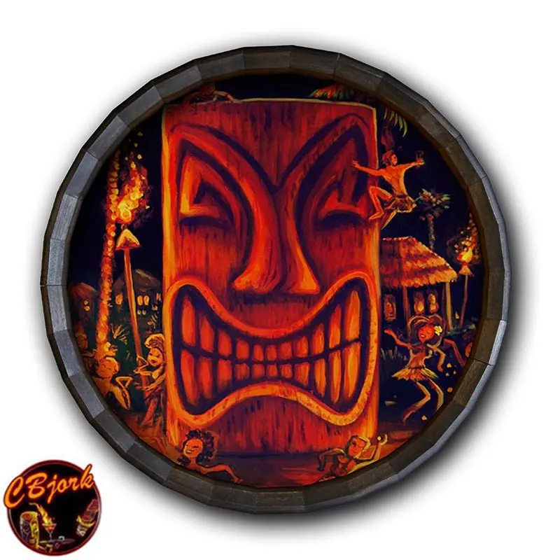 Midnight Sun-Inspired Wooden Barrel Top Clock and Wall Art
