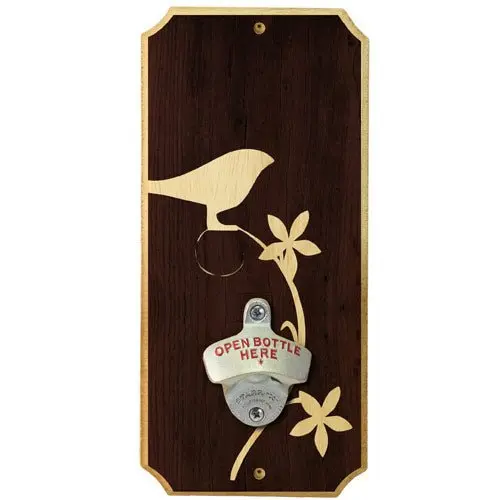 Minimalist ‘Simple Bird’ Wall-Mounted Wooden Bottle Opener