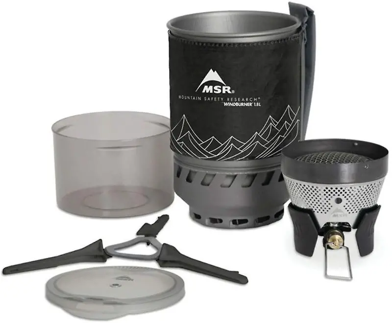 MSR WindBurner 1-Liter Backpacking Stove System – Black