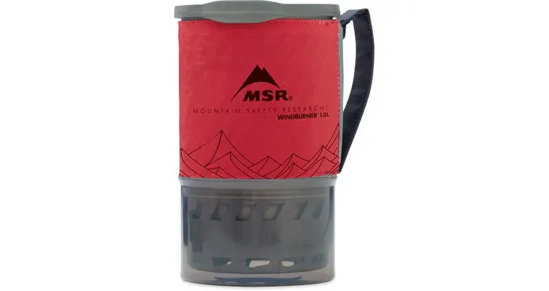 MSR WindBurner 1-Liter Backpacking Stove System – Red