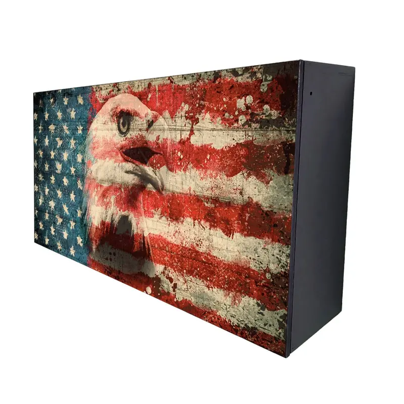 Murphy WalBAR™ Grunge Eagle & Flag Bar Accent – USA Crafted