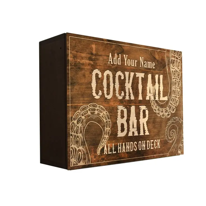 Murphy Walbar® Kraken-Themed Bar Panel – 24″ x 18″ – Custom Engraving Available