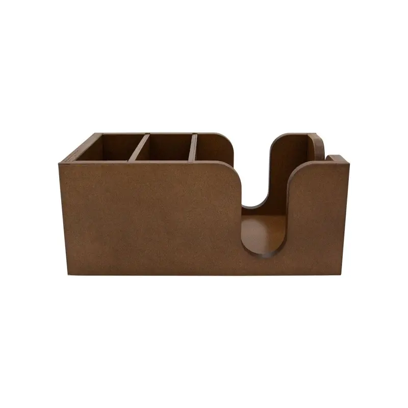 Natural-Stain Wooden Bar Napkin Dispenser