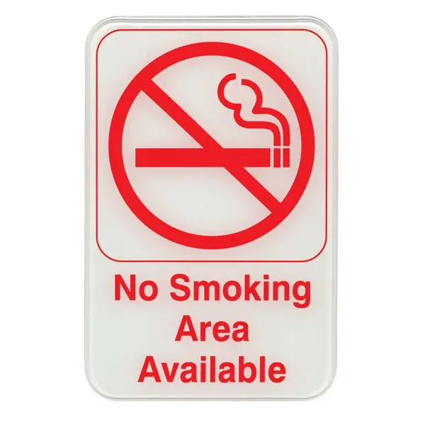No Smoking Zone Sign – 6″ x 9″ Compliance Plaque
