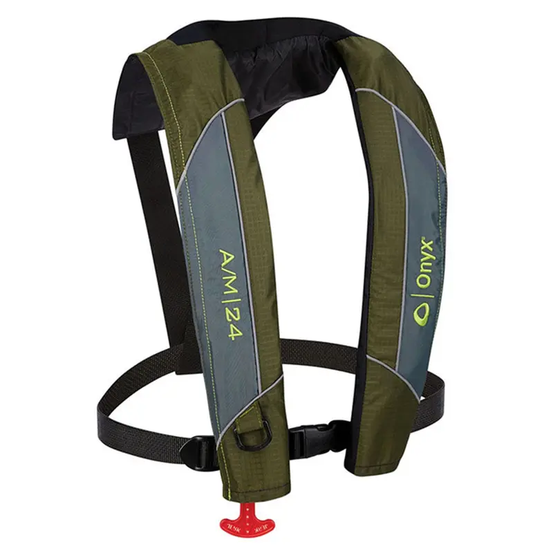 Onyx A/M-24 Auto/Manual Inflatable Life Jacket — Green or Blue