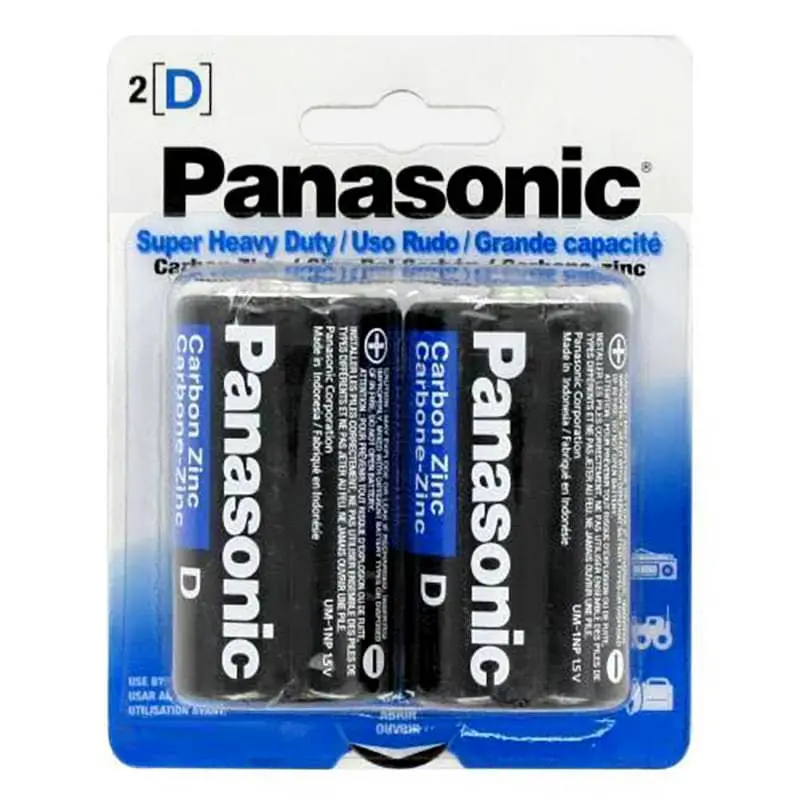 Panasonic D Alkaline Battery Pack (2-Pack)