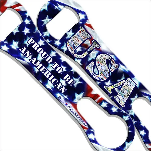 Patriotic V-Rod® Bottle Opener and Pour Spout Remover – ‘Proud to Be an American’
