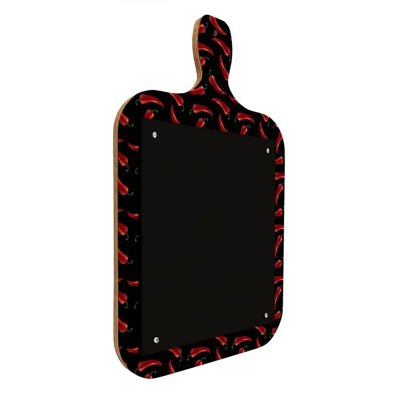 Pepper-Print Wooden Chalkboard Menu Plaque