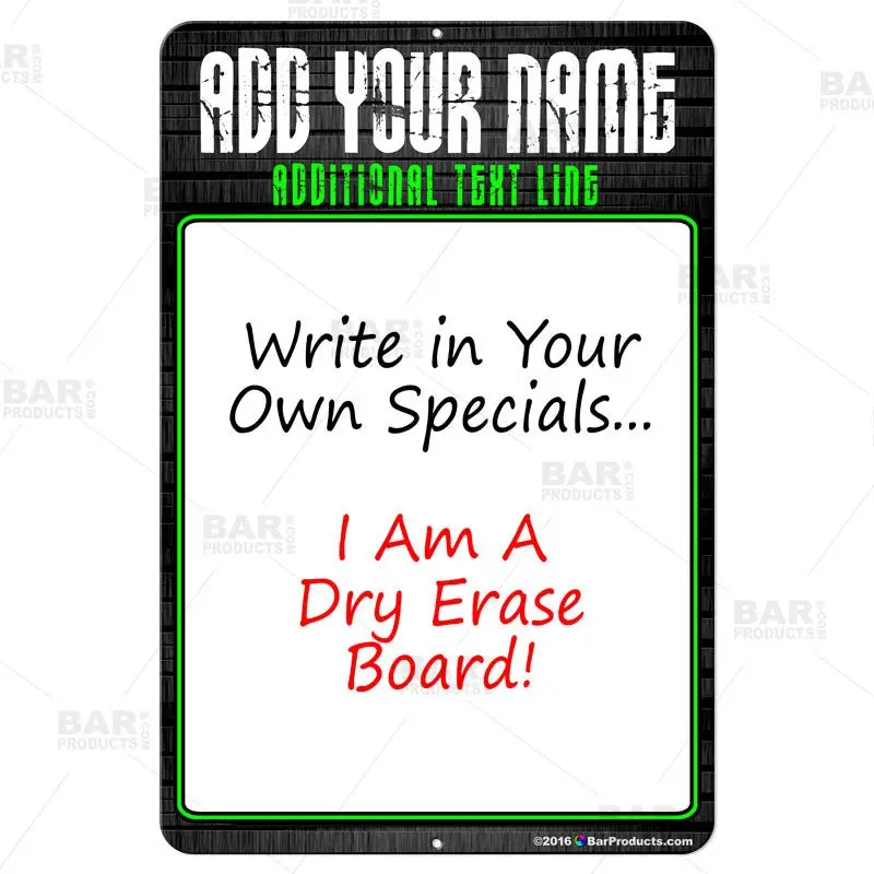 Personalized Dry Erase Specials Display – Natural Stone Texture Template