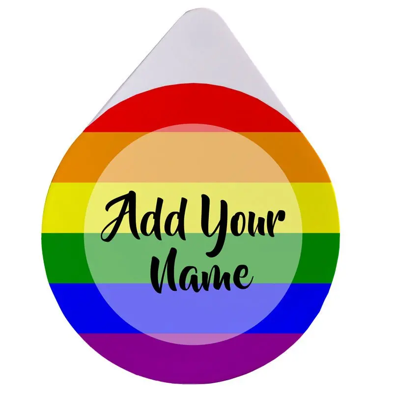 Personalized Pride-Themed Glass Rimmer Lid – Engraved Name Option