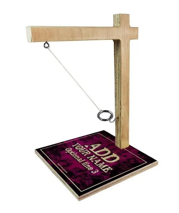 Personalized Ring Toss Board – Grunge Pink Urban Style Tabletop Game