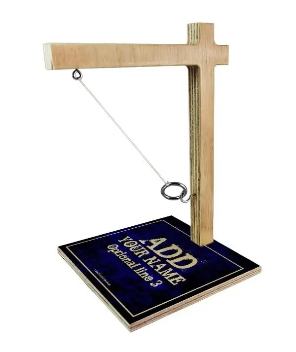 Personalized Ring Toss Game – Grunge Blue Aesthetic Tabletop Set
