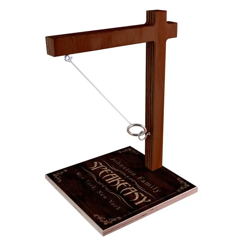 Personalized Ring Toss Game Set for Speakeasy-Themed Bars
