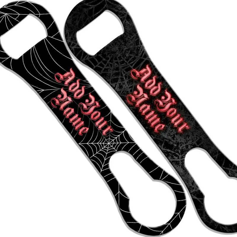 Personalized V-Rod Gothic-Style Bottle Opener – Engraved Name Option