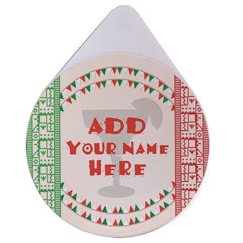 Personalized Viva Mexico Glass Rimmer Lid – Add Your Name
