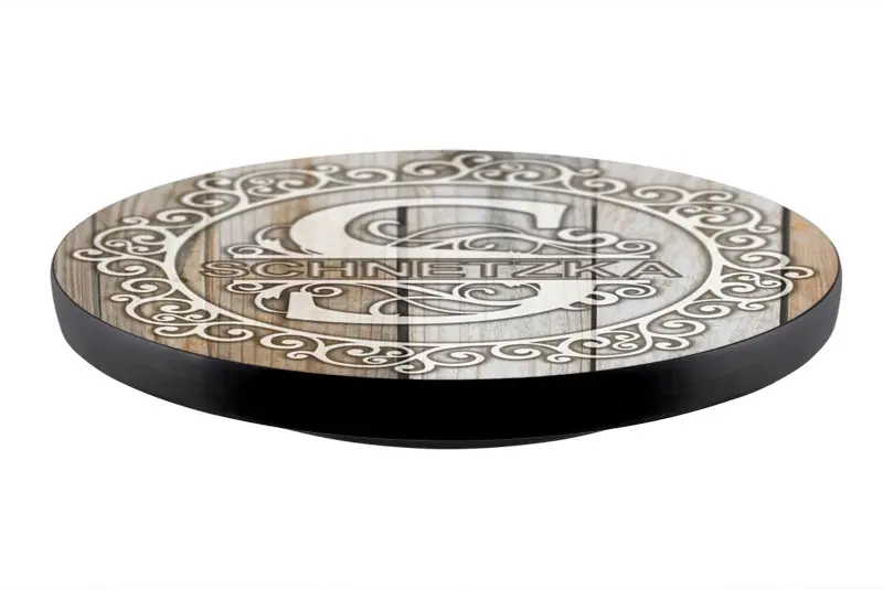 Personalized White Wooden Lazy Susan – Decorative Floral Design, 3 Size Options, USA-Made