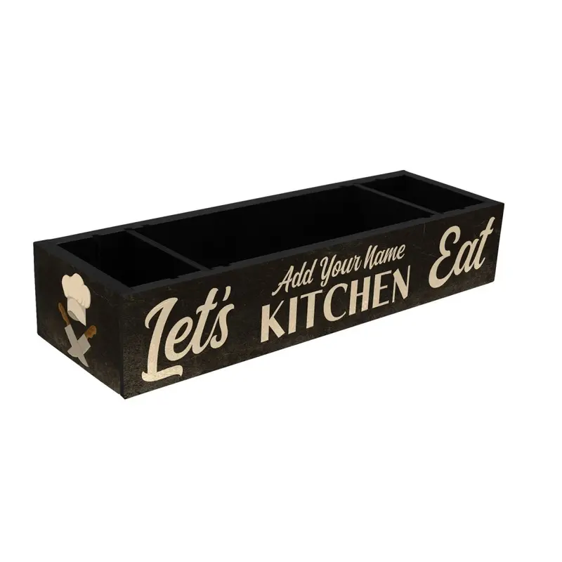 Personalized Wooden Condiment Holder – Customizable Kitchen Serving Tray