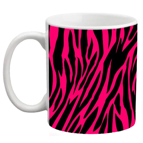 Pink Zebra Design Personalized Coffee Mug – 11 oz