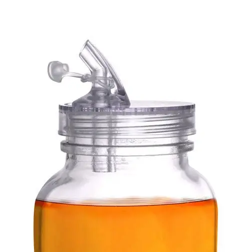 Plastic Mason Jar Lid with Leak-Resistant Pour Spout