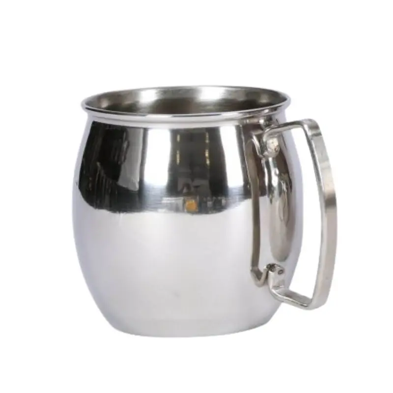 Polished Stainless Steel Moscow Mule Mugs – 14 oz (Pack of 6)