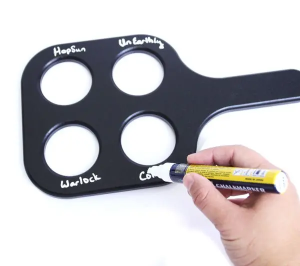 Premium Black Plastic Beer Tasting Paddle for Craft Sampling