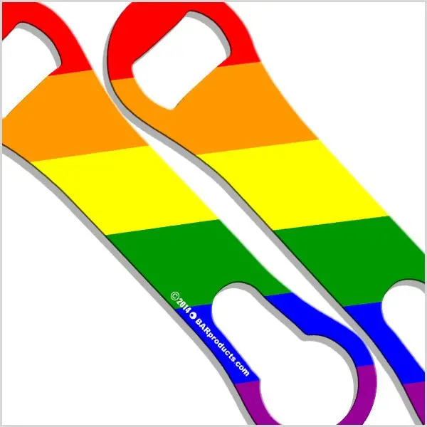 Pride-Themed V-Rod® Bottle Opener and Pour Spout Remover