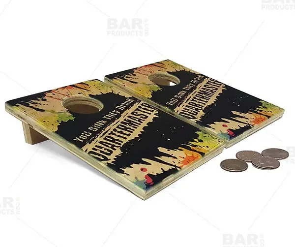 Quarter Master Paint Splatter Cornhole Game Set for Tabletop Play