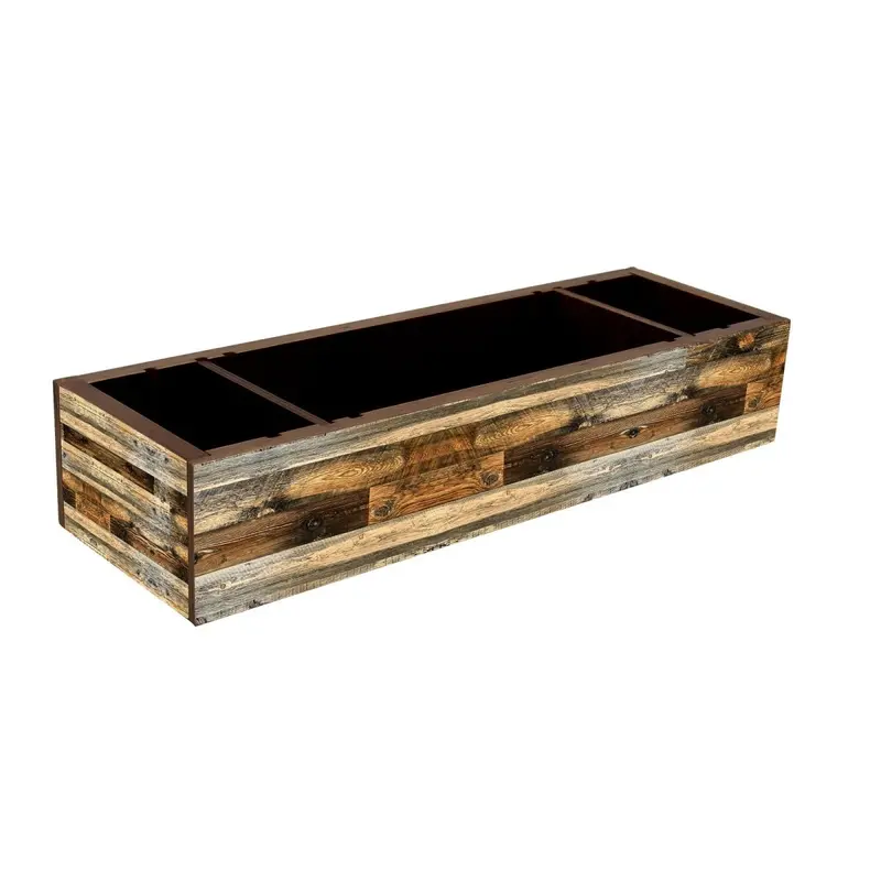 Reclaimed Wood Condiment Caddy – Natural Plank Texture