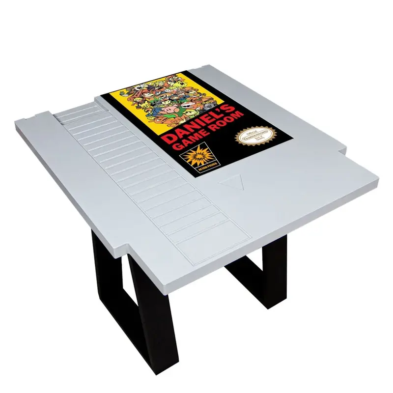 Retro Game Cartridge Style Wooden Table – Custom Engraved