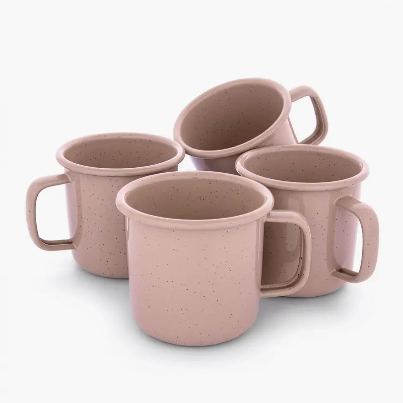 Rolled Edge Enamelware Adventure Mug Set (Set 4)