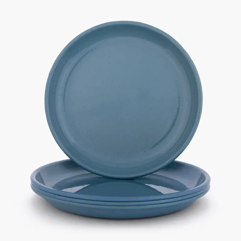 Rolled Edge Enamelware Everyday Plate Set (Set 3)