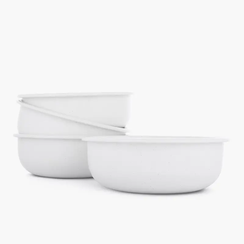 Rolled Edge Enamelware Large Soup Bowl Collection