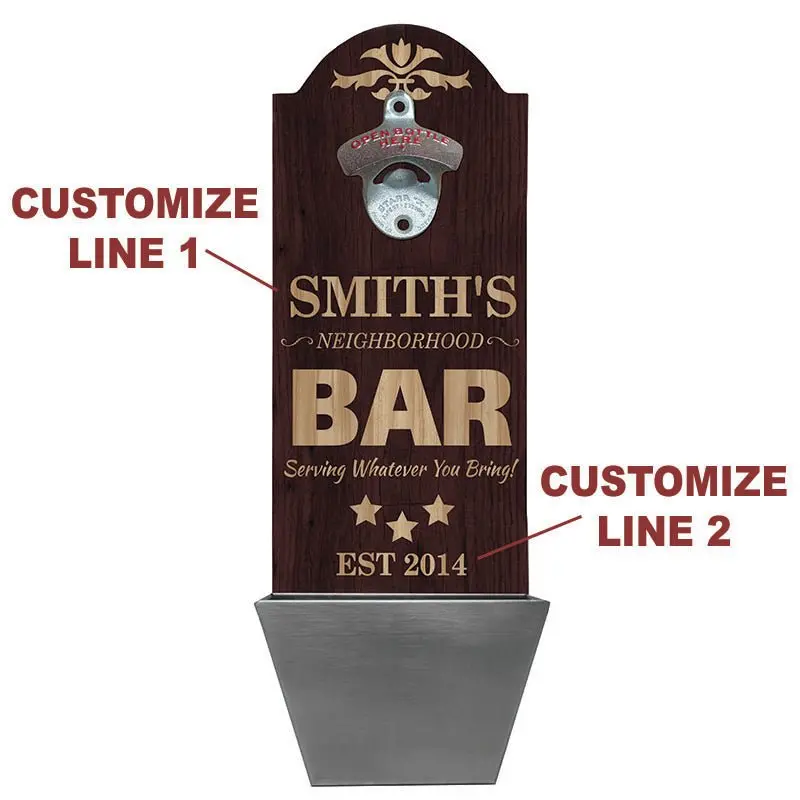 Round Top Wooden Plaque with Cap Catcher – Neighborhood Bar Design