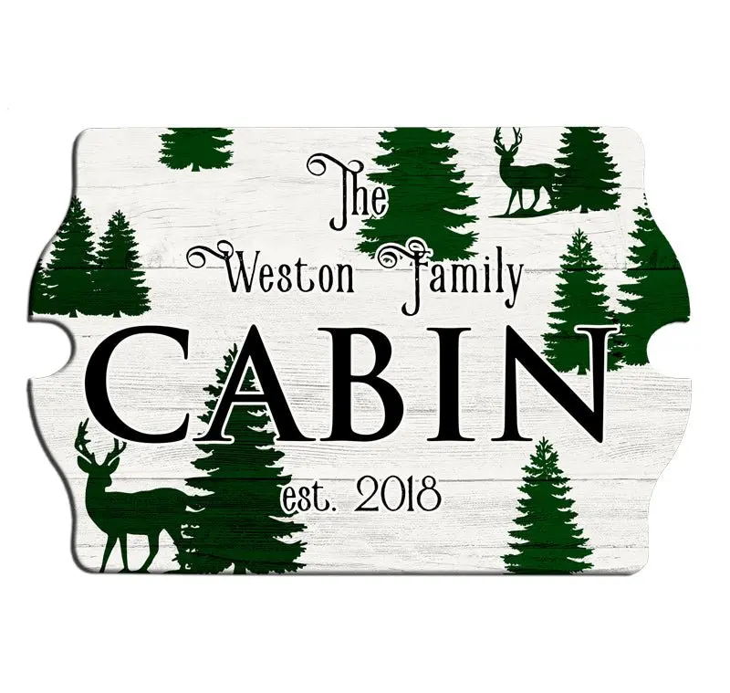 Rustic Cabin-Inspired Tavern-Shaped Wooden Bar Sign