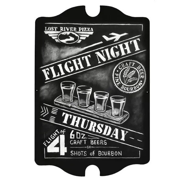 Rustic Chalkboard-Style Wooden Tavern Sign