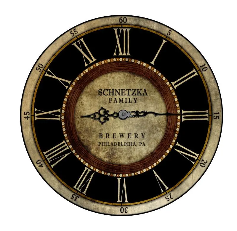 Rustic Wooden Wall Clock – Brewery-Inspired, Customizable & Available in Multiple Sizes