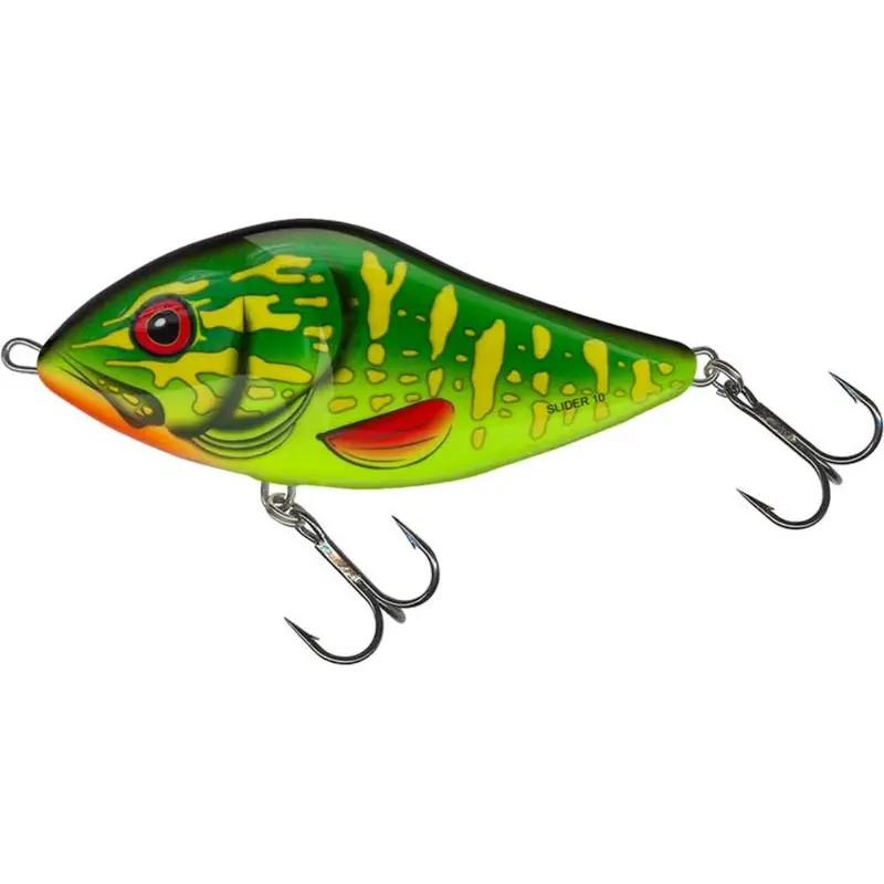 Salmo Slider Jerkbaits – Green Pike Pattern, 10cm Sinking