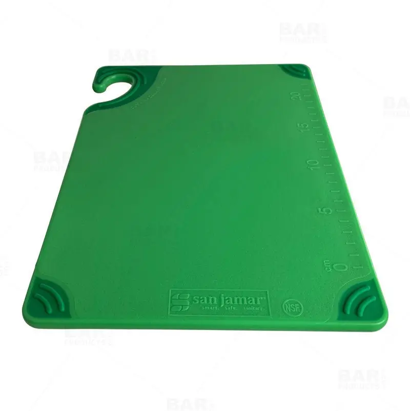 San Jamar Saf-T-Grip X-Pediter Cutting Board – 9″ x 12″ x 3/8″, NSF Green, Non-Slip Base