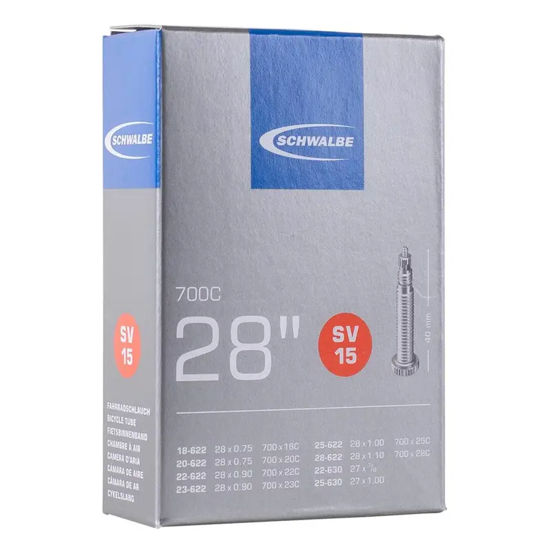 Schwalbe 700c Inner Tube – 18–28mm Width, SV15 Valve