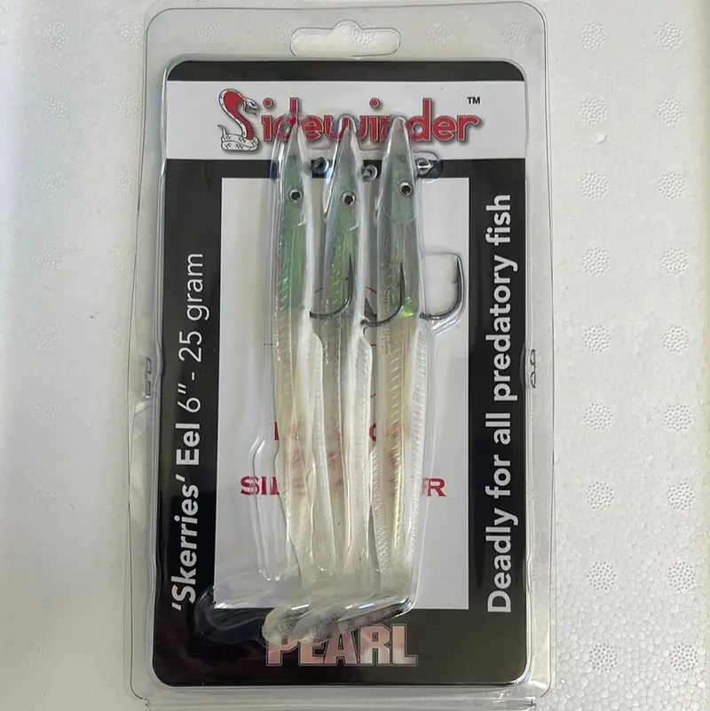 Sidewinder Pearl Skerries Eel – 6-Inch Iridescent Soft Lure